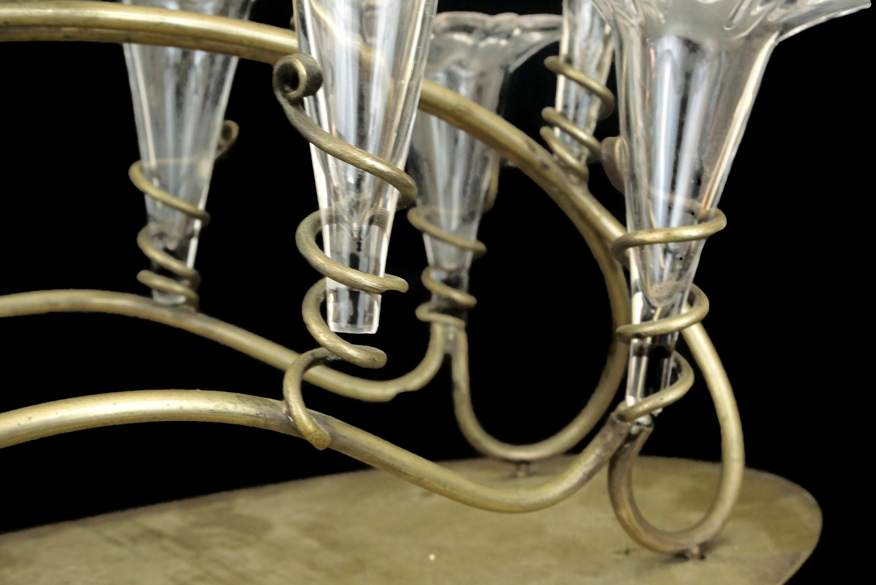 Antique Epergne Crystal Vase Centerpiece