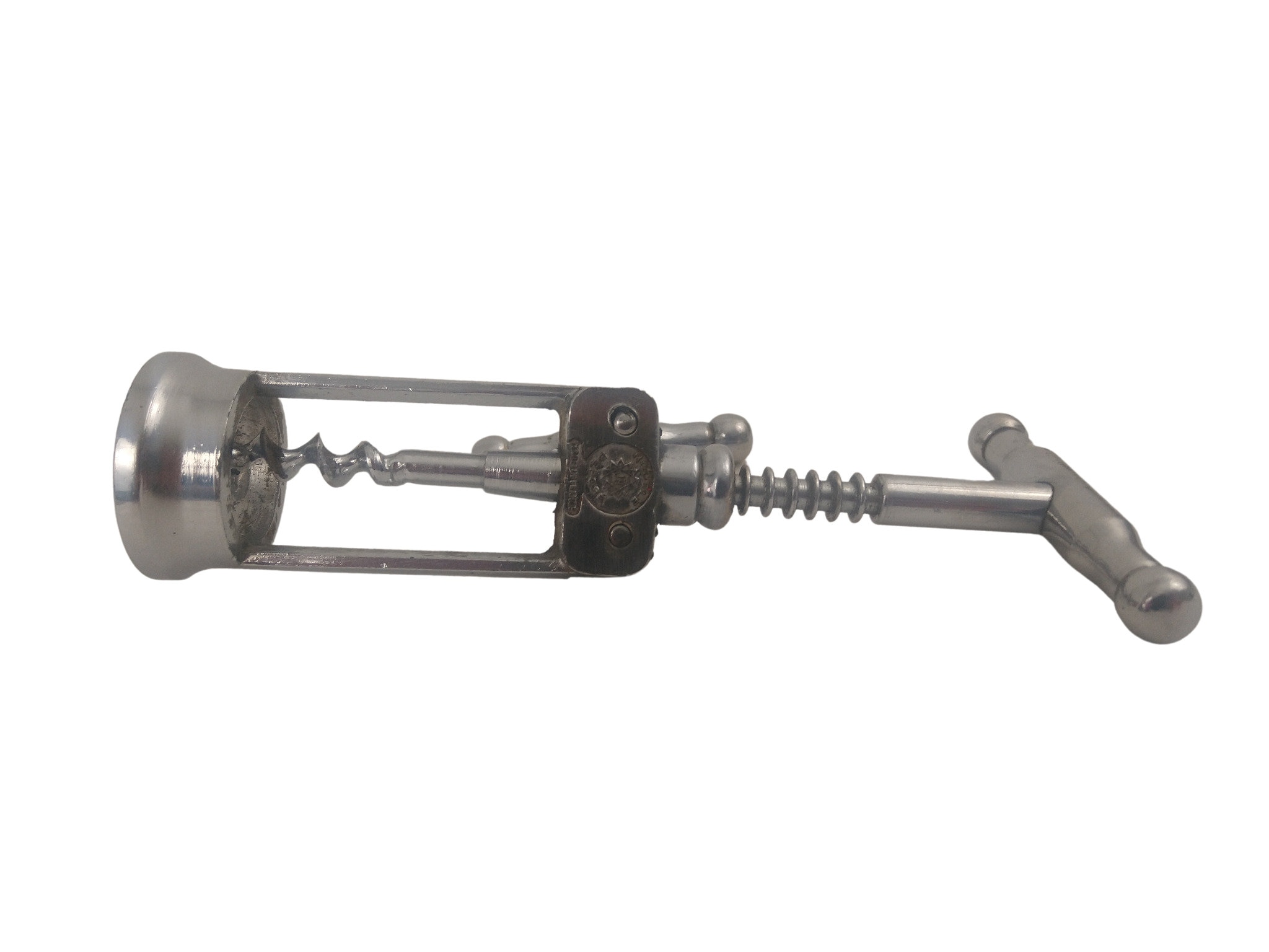 Antique French Rack and Pinion Corkscrew, King Screw by JB, Collectible