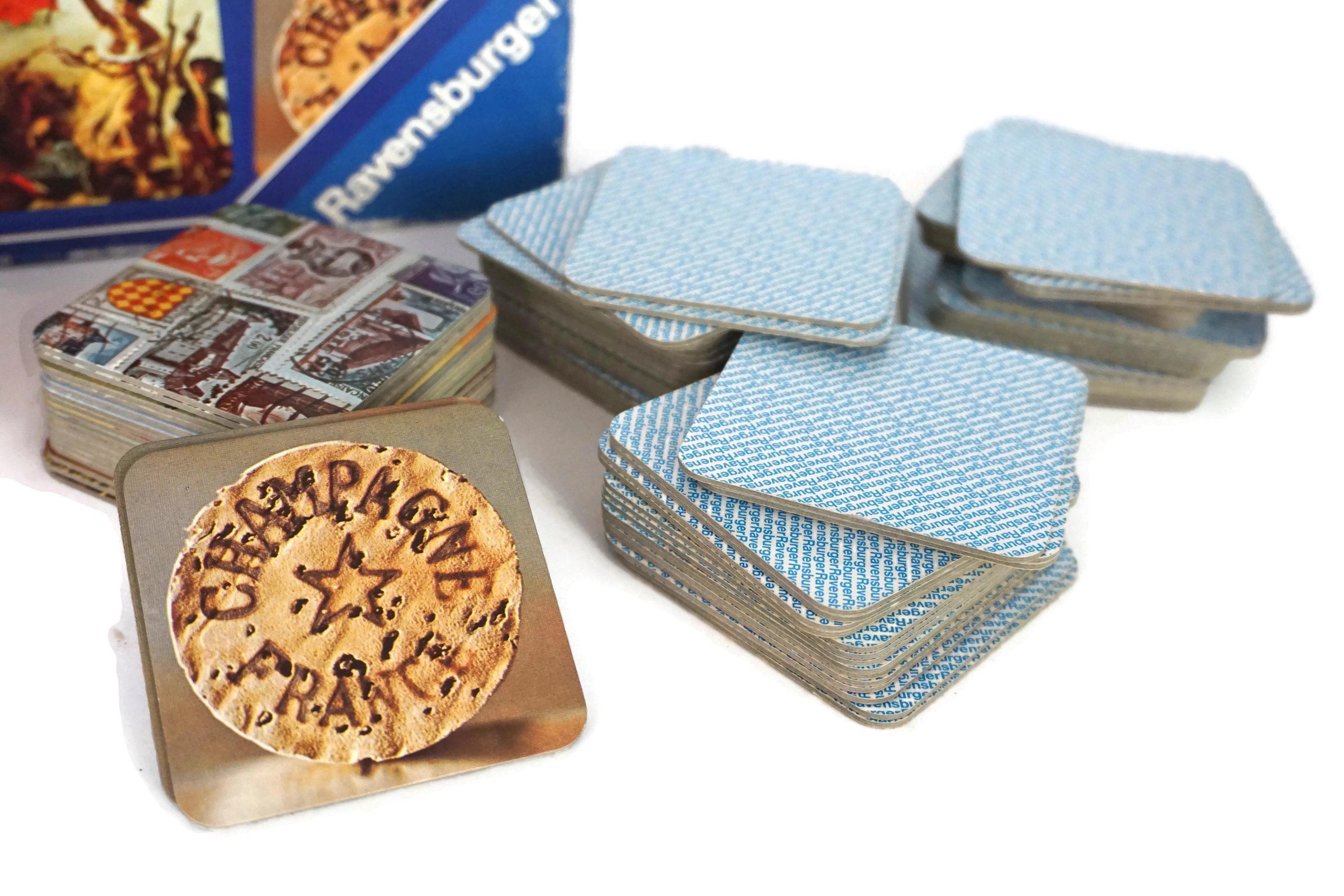 French Vintage Memory Match Game by Ravensburger, 100 Cards in Original Box