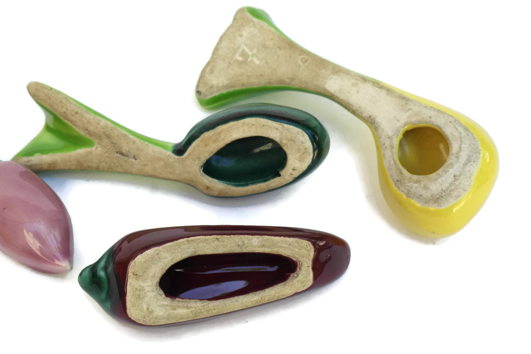 Ceramic Vegetable Knife Rests.