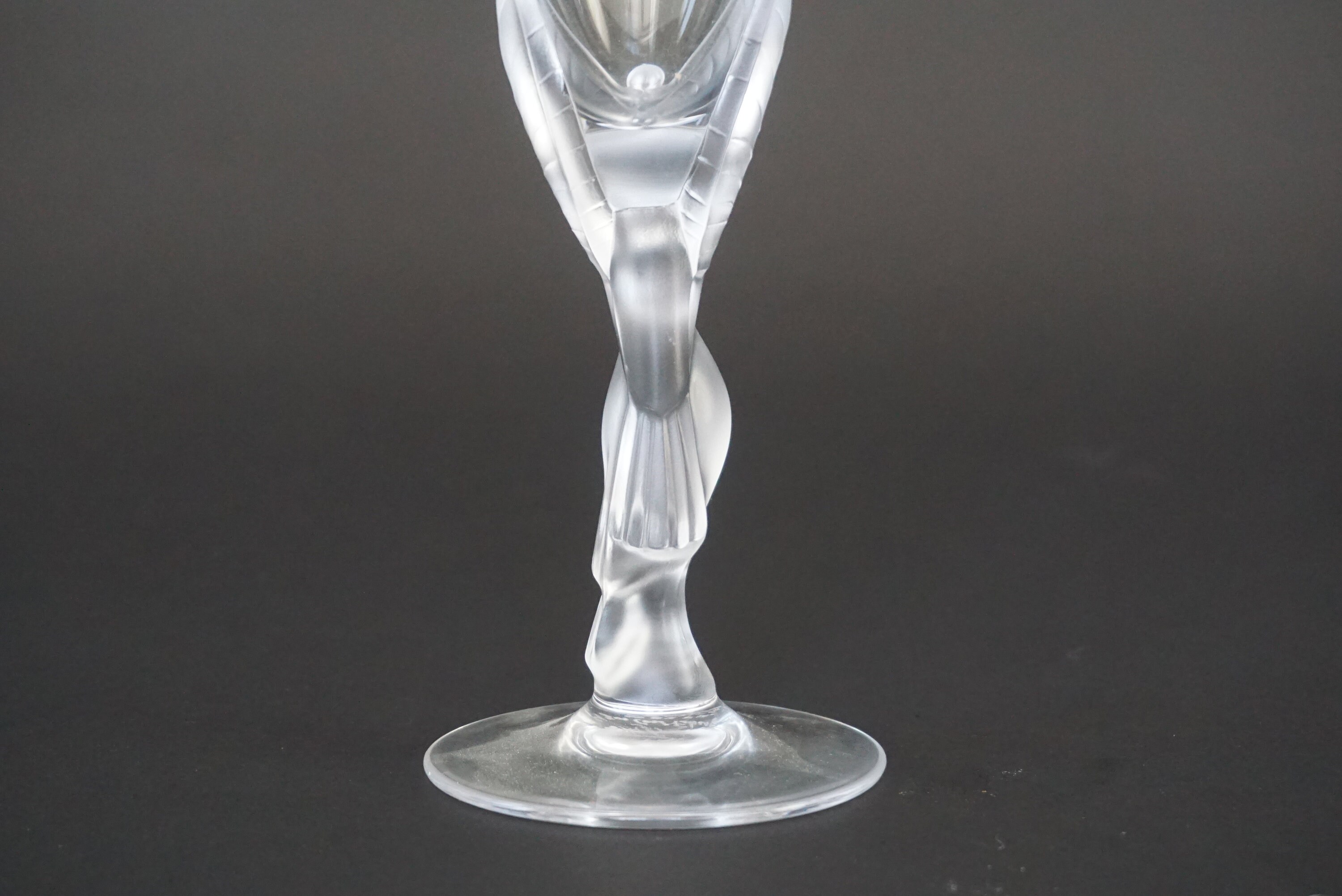 Faberge Crystal Champagne Flutes, Set of 5, French Kissing Dove Glasses