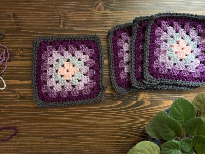Granny Square With Border Pattern Etsy