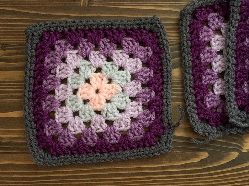 Granny Square With Border Pattern Etsy