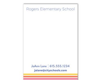 Teacher Contact Notepad (Stripe)