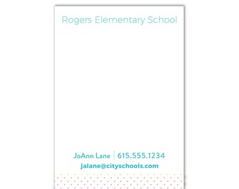 Teacher Contact Notepad (Dot)