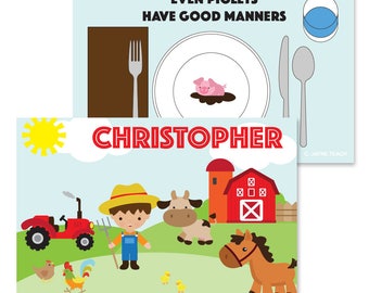 Farmer Manners Mat (Boy)