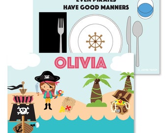 Pirate Manners Mat (Girl)