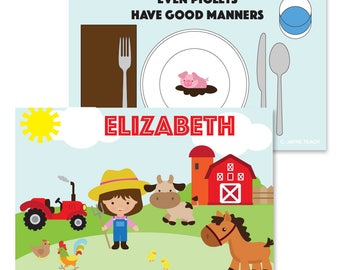 Farmer Manners Mat (Girl)