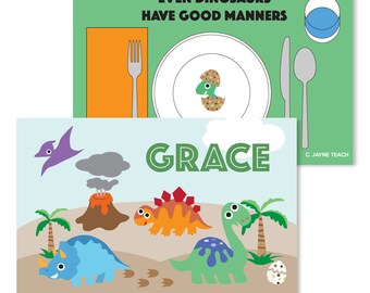Dinosaur Manners Mat