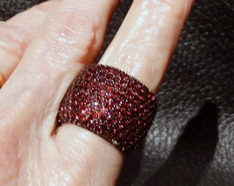 Rhodolite Garnet Ring, Sterling Silver