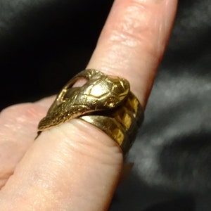 Victorian Snake Ring, 14K Gold, Estate