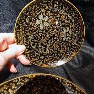 Japanese Lacquer Plates, Meiji Wakasa-Nuri, Se tof 6