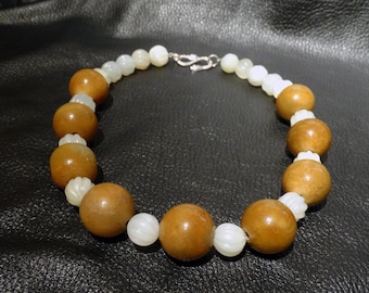 Natural Jade Necklace, Old Nephrite Beads OOAK