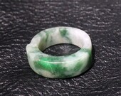 Spinach Jade Ring, No Dye Jadeite, Vintage