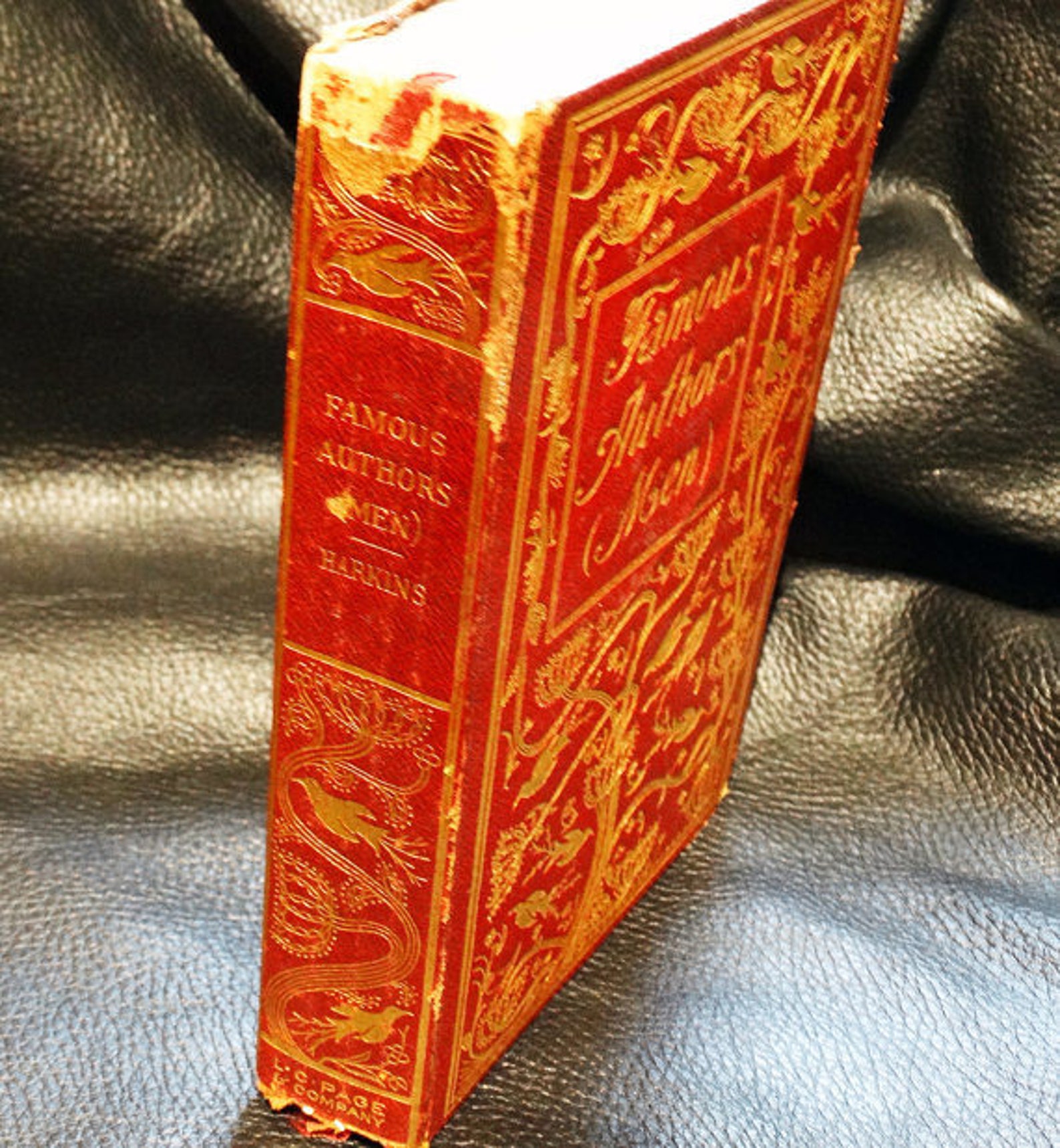 Antique Leather Book 1906 Etsy