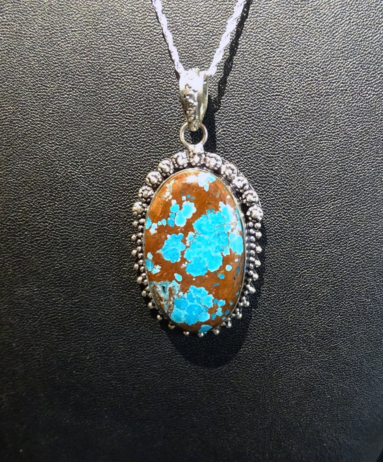RARE Bisbee Turquoise Pendant Necklace Lavender Pit Etsy