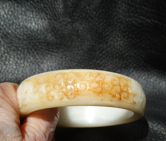 Jade Bangle Bracelet, Hetian Mutton Fat