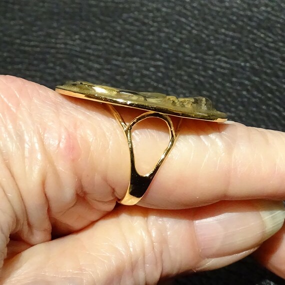 Cupid Statement Ring, 18K Gold over Sterling Silver View 5