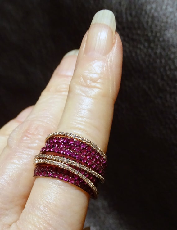 Ruby Diamond Ring, 14K Effy