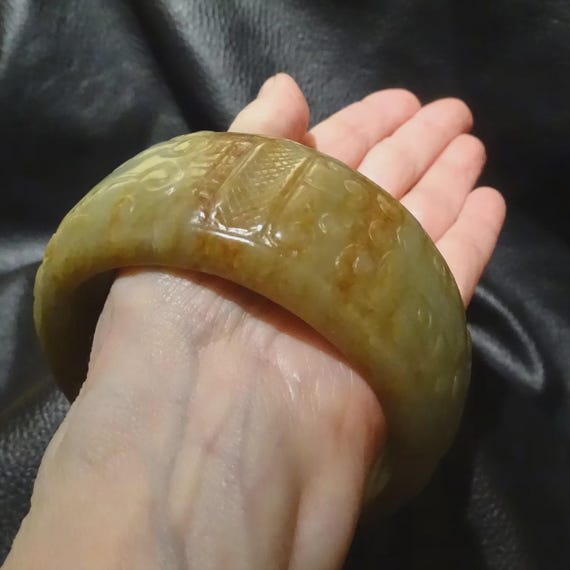 Antique Jade Bangle, Estate Jewelry