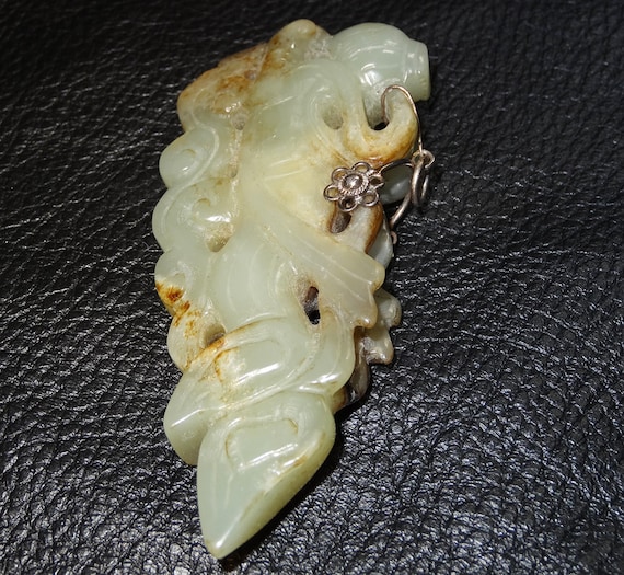 Jade Pendant, Carved Nephrite, Qing Dynasty