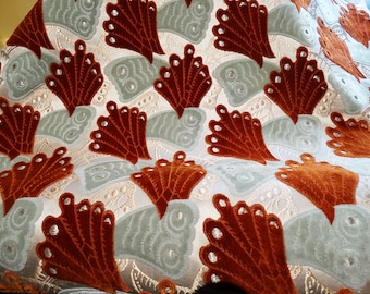 Exquisite SilkVelvet Fabric, Antique 1800s, 3 Yards, Museum Quality