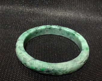 Jade Bangle Bracelet, Natural Jadeite, 81 mm