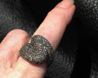 Chocolate Diamond Ring, Knot Design, Vintage