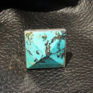 Turquoise Pyramid Ring, Kingman image 6