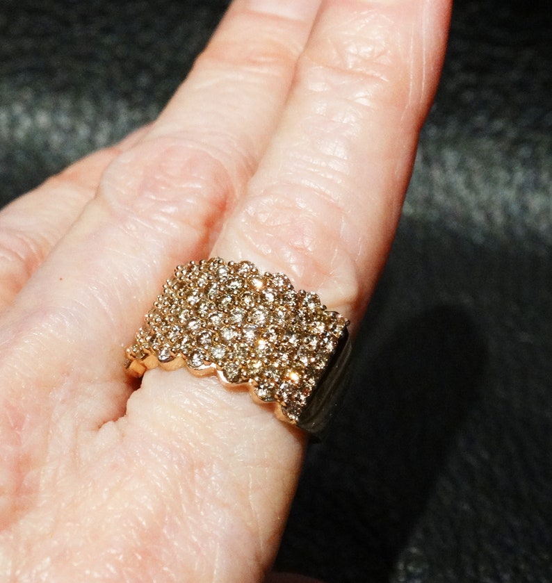 Champagne Diamond Ring, 2 ctw Rose Gold image 2