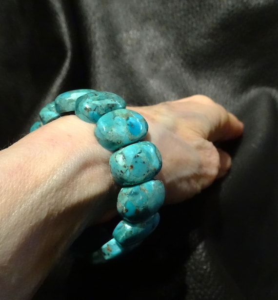Turquoise Gemstone Bracelet, Adjustable