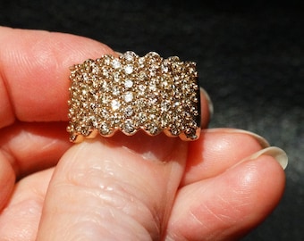 Champagne Diamond Ring, 2 ctw Rose Gold