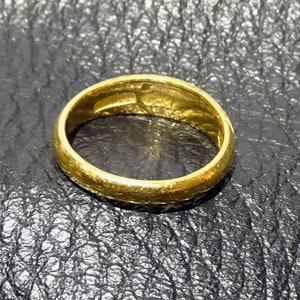 24K Gold Ring, Hallmarked, Signed - Etsy