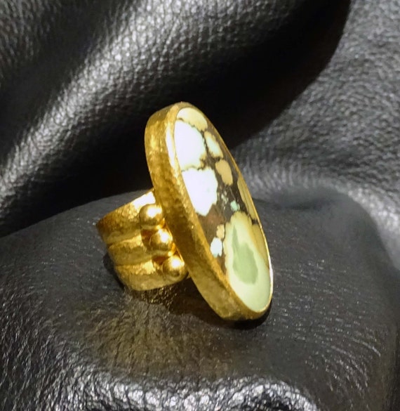24K Gurhan Ring, Handmade, Signed, 36.4 Grams