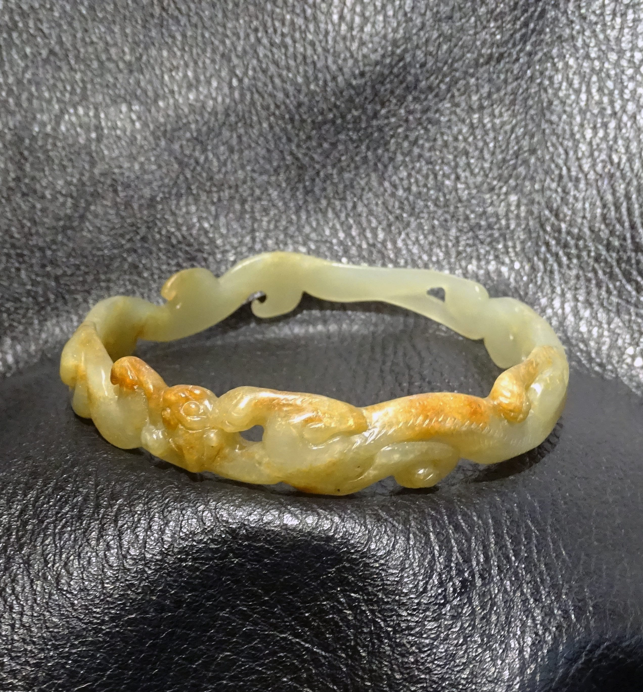 Jade Bangle Bracelet Qing Hetian Nephrite 75 Mm Etsy