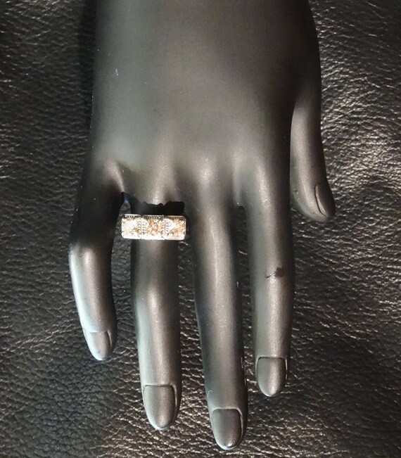 Champagne Diamond Ring, 14K White Gold - image 7
