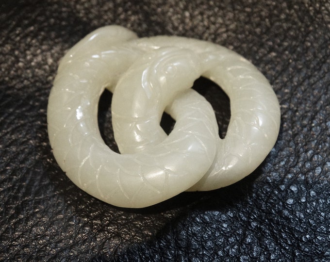 Jade Snake Pendant, Hetian Nephrite, Qing Dynasty 1800s Etsy
