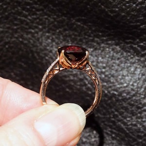 Rhodolite Diamond Ring, EFFY 6.83ctw 14K Rose Gold
