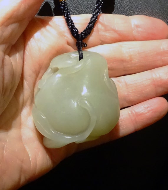 Jade Pendant Necklace, Hetian Nephrite, Qing 1800s - image 9