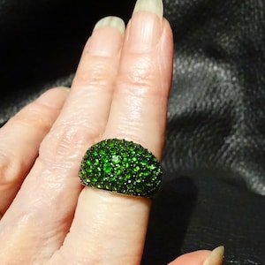 Siberian Emerald Ring, Sterling