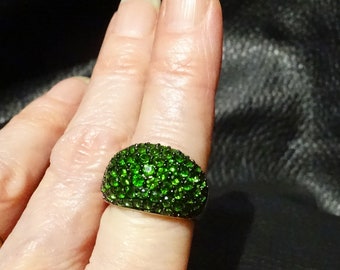 Siberian Emerald Ring, Sterling