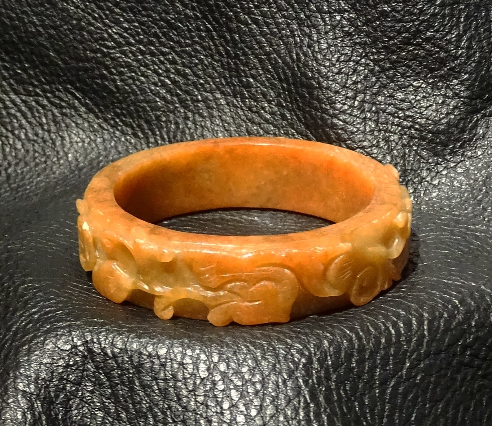 Jade Bangle Bracelet Carved Jadeite Etsy
