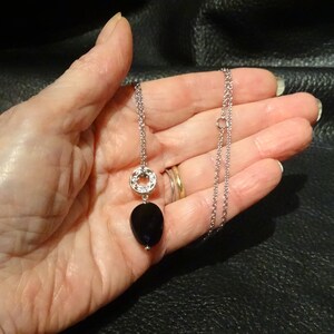Onyx Sterling Pendant Necklace, Includes Chain