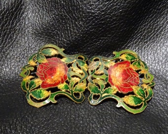 Art Nouveau Buckle, Enamel, ca 1900