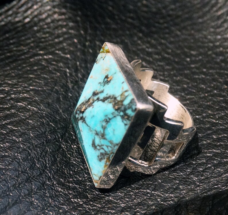 Turquoise Pyramid Ring, Kingman image 5