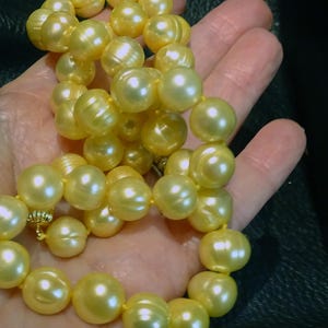 Pearl Necklace, Golden South Sea, 14K Gold