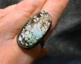 Turquoise Sterling  Ring, Carico Lake, Vintage