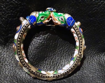 Antique Enamel Bangle Bracelet