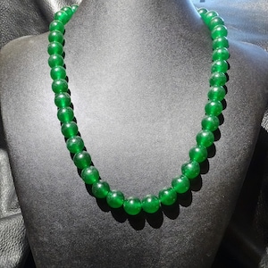 Canadian Nephrite Necklace, Translucent, Estate Jewelry