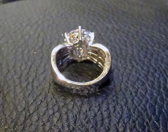 Solitaire CZ Ring, Platinum over Sterling, AAA Qu… - image 8